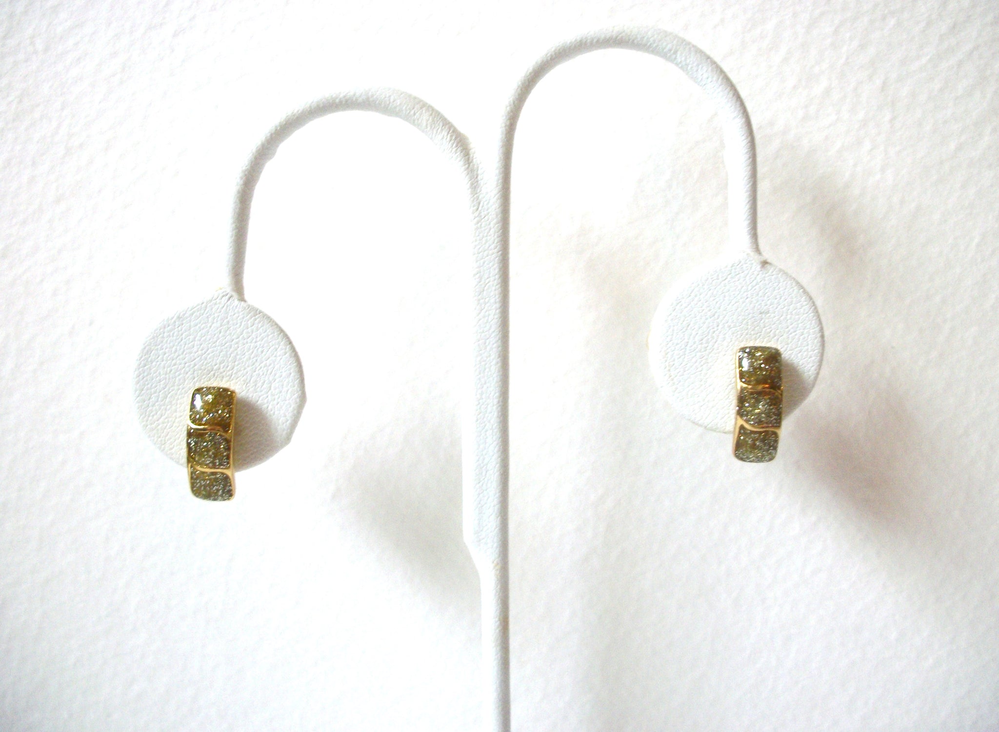 Vintage Small Rhinestone Earrings 100820