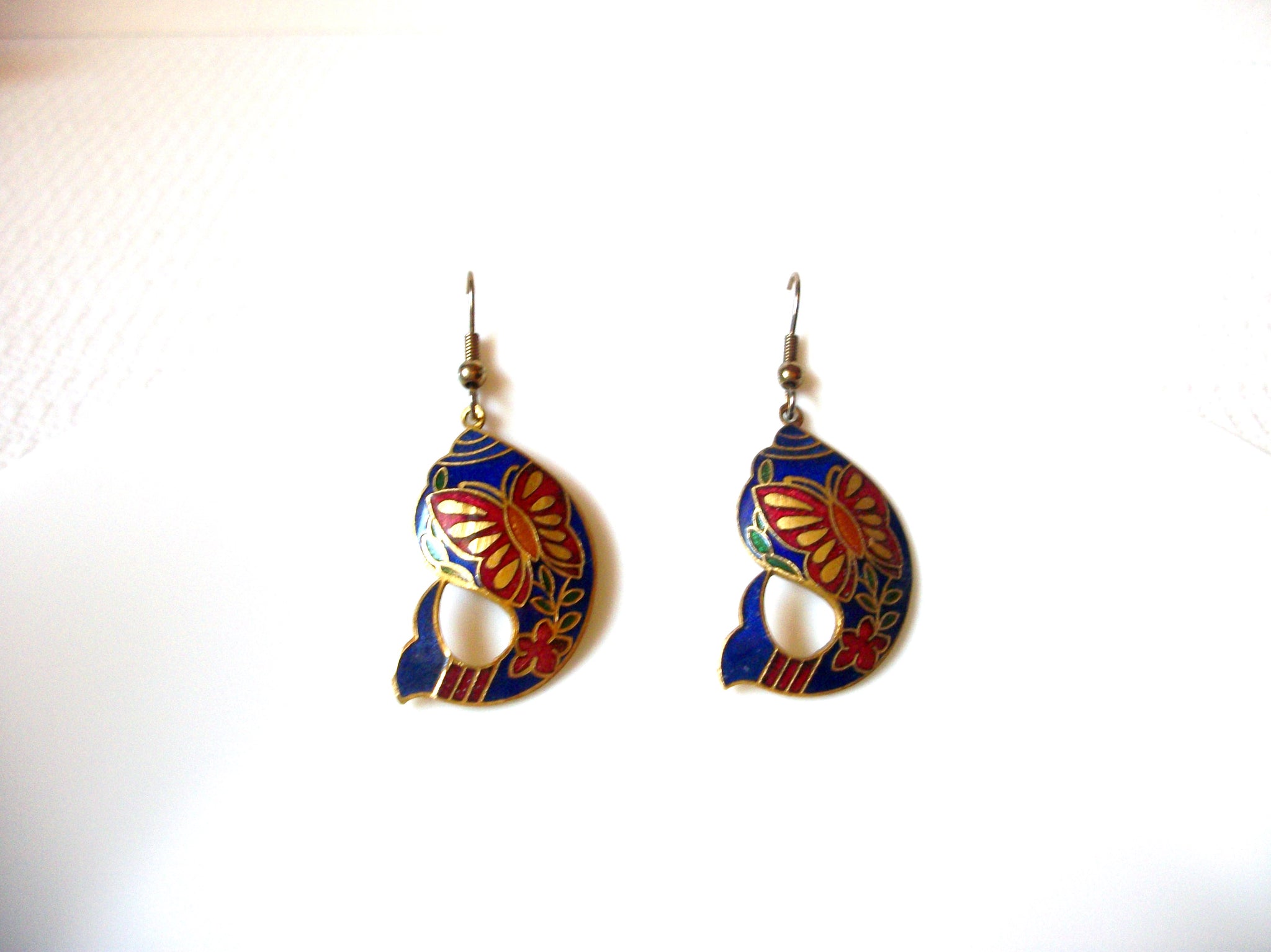 Vintage Cloisonne Coy Fish Earrings 100820