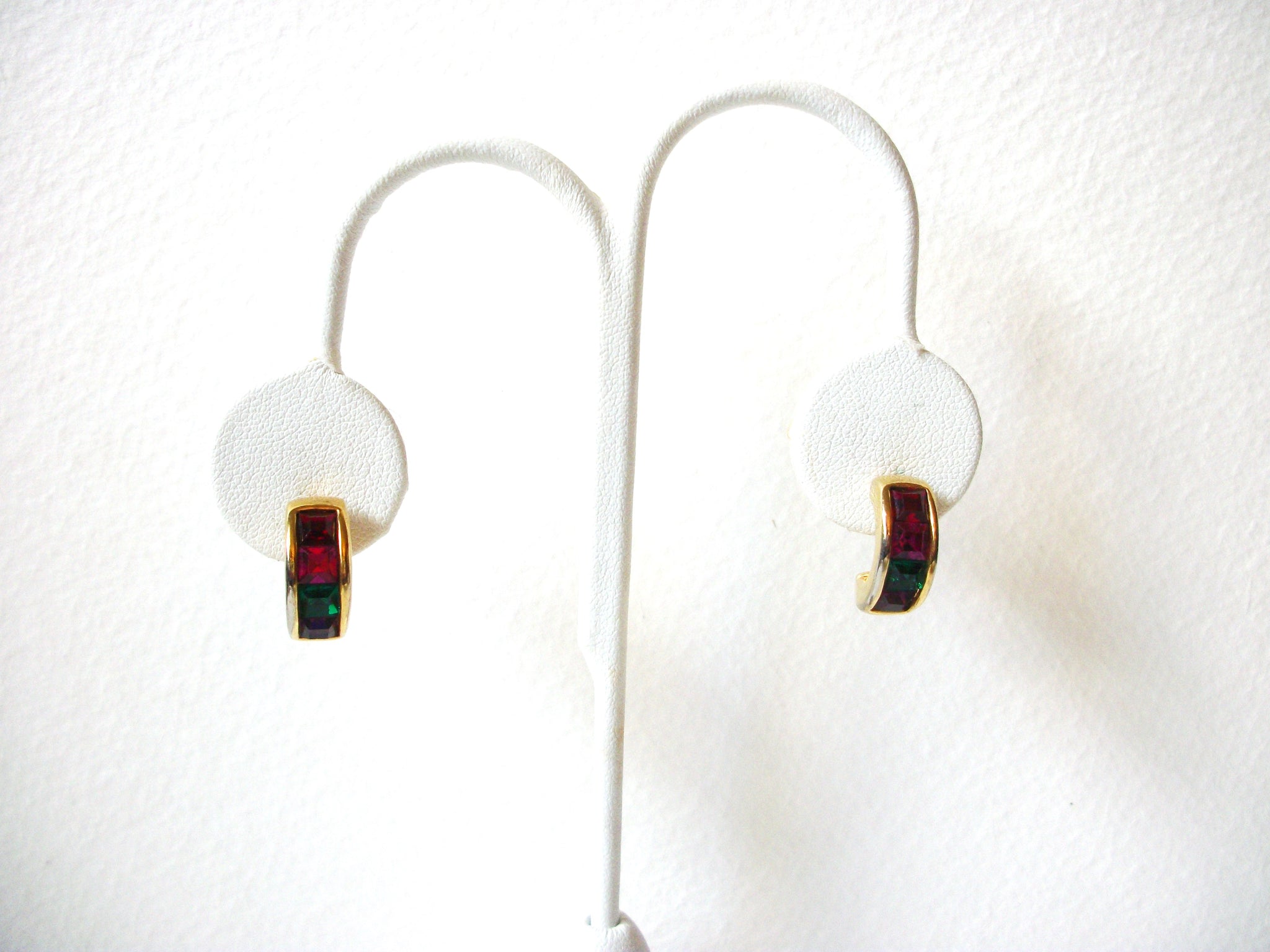 Vintage Small Rhinestone Earrings 100820