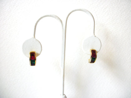 Vintage Small Rhinestone Earrings 100820