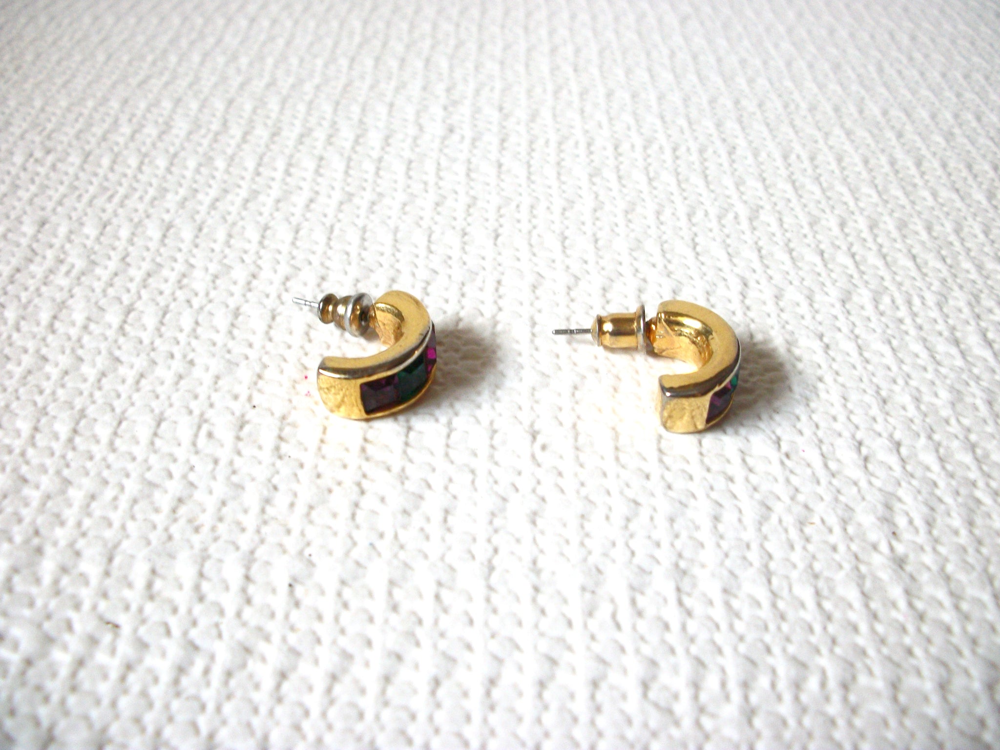 Vintage Small Rhinestone Earrings 100820