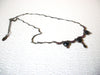 Vintage HC Silver Black Pink Rhinestone 16" Necklace 123016