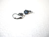 Smaller Blue Rhinestone Flower Earrings 91517
