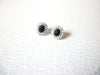 MONET Clear Rhinestone Black Glass Smaller Earrings 91517