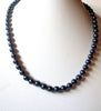 Retro Gray Glass Dipped Faux Pearl Necklace 93017