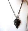 Vintage Figural Face Pendant Necklace 93017