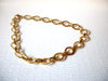 Vintage Designer Gold Toned Hammered Metal Links Necklace 9617