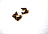 Retro Square TRIFARI Gold Toned Black Earrings 9617