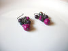 Bohemian AB Crystal Iridescent Fuchsia Pink Dangle Earrings 92517