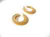 Vintage Spanish Damasque Hoop Earrings 91617