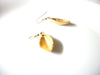 Vintage Matte Gold Toned Modernist Earrings 91617
