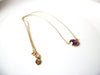AVON Vintage Purple CZ Pendant Necklace 91617