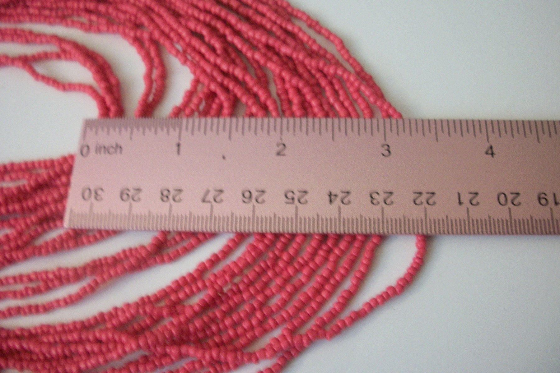 Fuchsia Dark Pink Japanese Glass Beads Necklace 52018