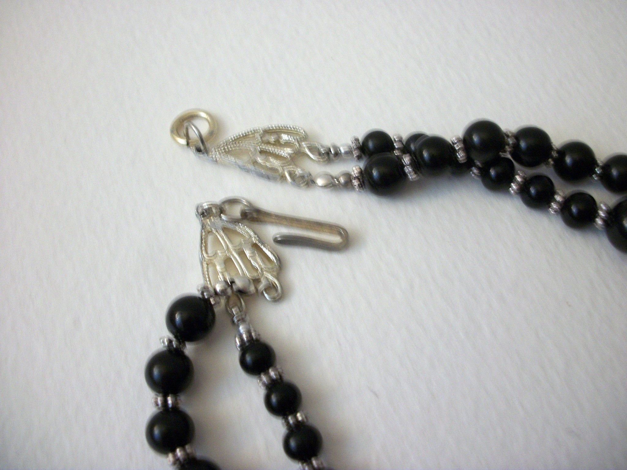 Vintage 1950s Black Czech Glass 71218D