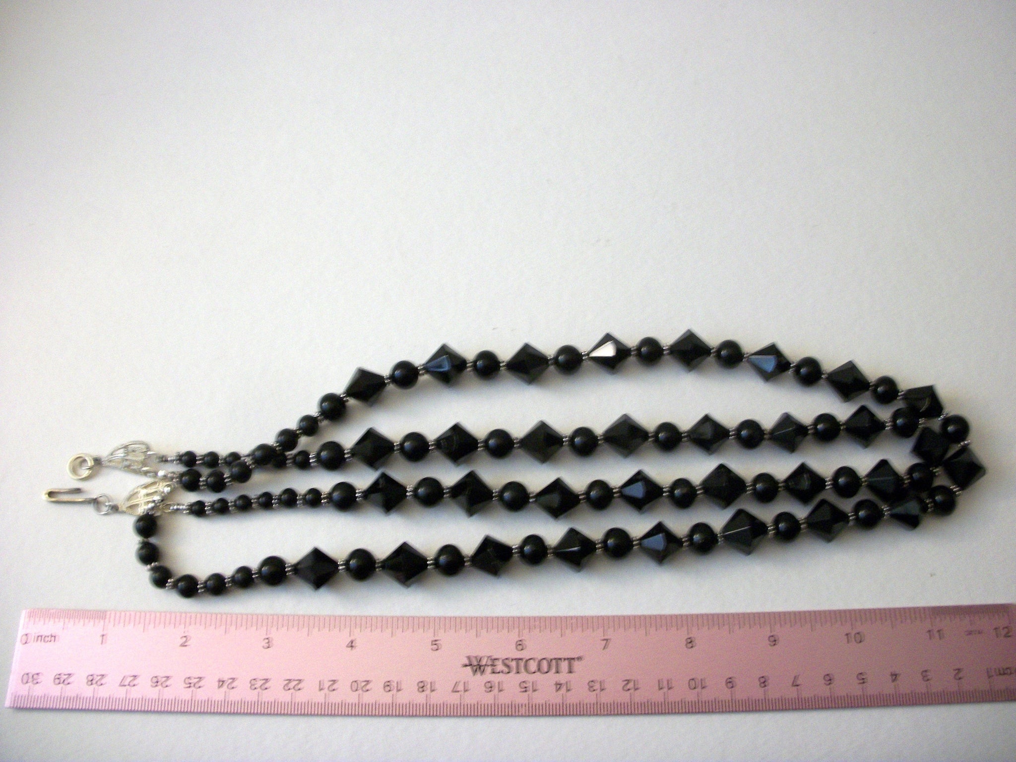 Vintage 1950s Black Czech Glass 71218D