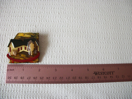 Vintage LUCINDA 3D House Pins, Designer Lucinda 71218T