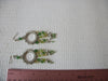 Vintage Green Rhinestones Glass Chandelier Earrings 71218T
