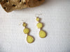 BOHO Bohemian Gold Mustard Frosted Glass Earrings 71218T