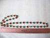 Vintage Stamped Austrian Crystal Teal Fuchsia Necklace 71218Z