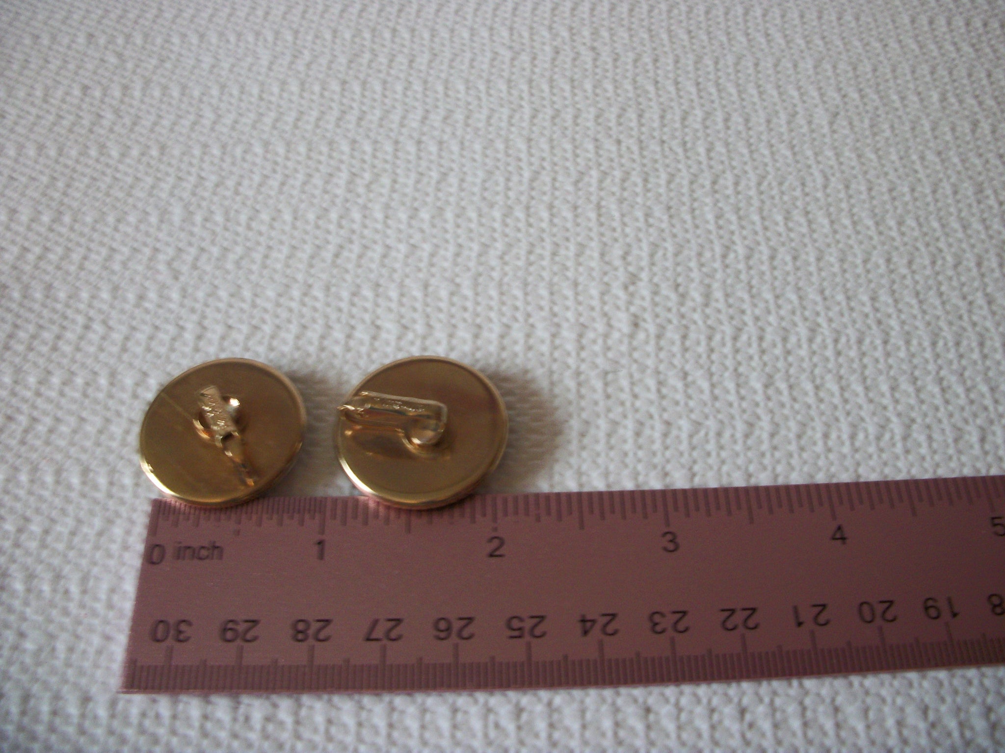 Vintage PARKLANE Marbleized Brown Gold Clip On Earrings 71218T