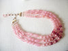 WGERMANY Pink Trumpet Vine Multi Strand Necklace 71218Z