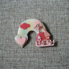 RARE Lucinda Pins Rainbow Sky Glitter Heart Cloud Bird House Tree Pastels