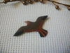 Vintage Brooch Pin Hand Crafted Large Wood Bird Stained 52017