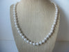 Vintage 24" White Glass Pearls Necklace 7817