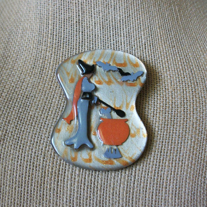 RARE Hard To Find Lucinda House Pins, Halloween Witch Pot Bats 61318