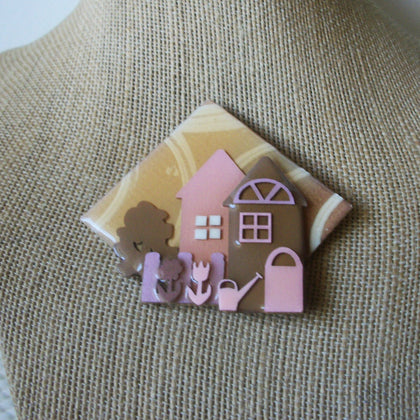 Vintage Lucinda House Pins, Peace Fall Day Tulips Tree  Heart Love 61318