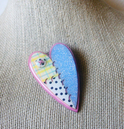 Vintage Brooch Pin, Lucinda Pins, Heart Design, 90517