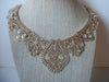 Vintage Clear Rhinestones, Gold Tone Necklace 022521