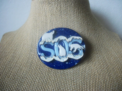 Very Rare Highly Detailed Lucinda Pins, Christmas Polar Bears Snow Ocean SOS 021321