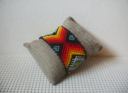 Vintage Bracelet, 7 1/2" Long, Native American, Hand Crafted, Colorful Glass, Micro Seed Beads, 70217