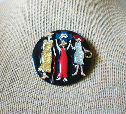 Vintage Lucinda Woman Pins, Celebrating Life Love 021321