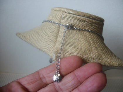 Vintage 22" - 24" Necklace Gorgeous Timeless Signed M Blue Silver Marcasite Bib Style Y Design 91817