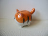 Adorable Hand Painted Orange White Black Striped Kitty Bank Ceramic C300