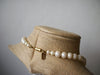 Signed 1928 Company  Glass Pearls Gold Tone Open Cut Metal Beads 24" Chain Necklace 030521