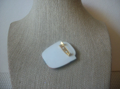 Vintage Brooch Pin, Warrior Primitive, Hand Painted, Wood  022021