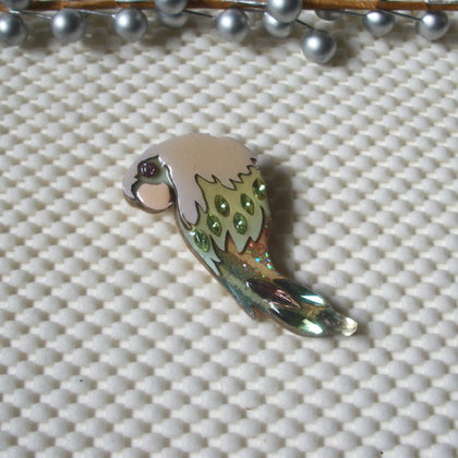 HTF! RARE Lucinda Exotic Bird Macaw Colorful Bejeweled With Rhinestones Island