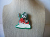 Vintage Brooch Pin RARE Lucinda Pins, Happy Snowman All That Glitter Happy Holidays 021321