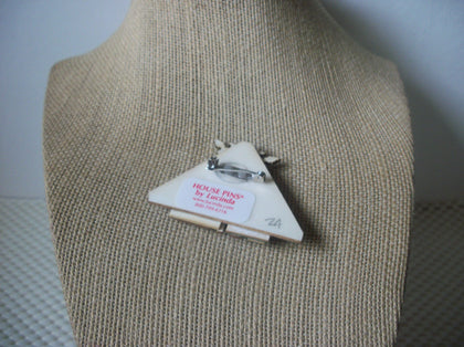 RARE Hard To Find Lucinda House Pins, Glitter Christmas Poinsettia Tree 61318