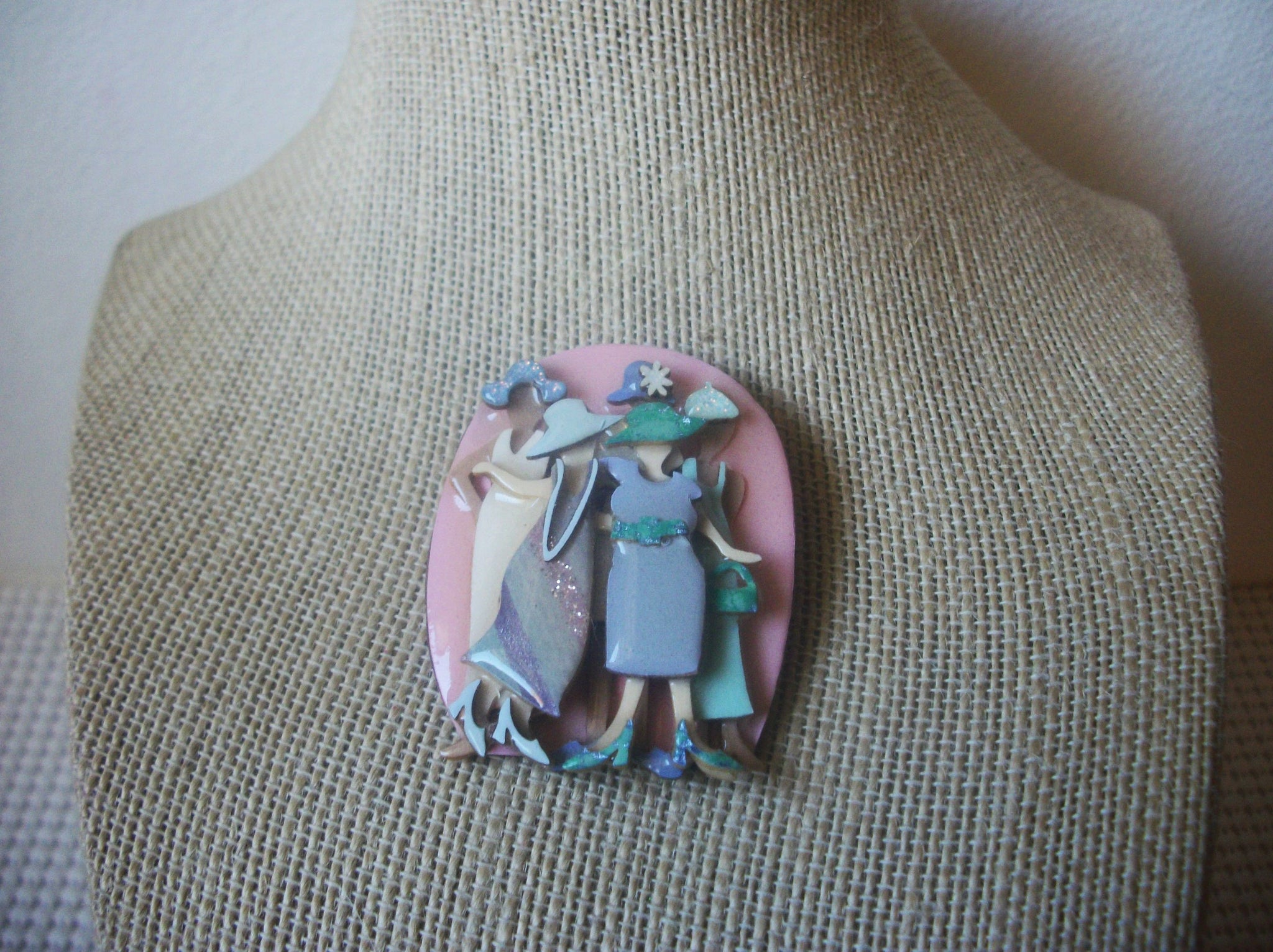 Vintage LUCINDA Woman Pin, Best Friends, Celebrating Life 60218