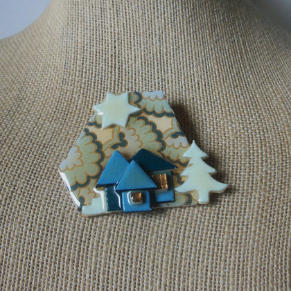 Highly Detailed Lucinda House Pins Just A Dreamy Night Pine Tree Stars Clouds 61318