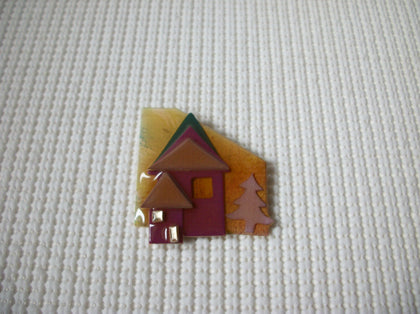 Vintage Lucinda House Pins, Colorful Serenity Peace Calm Fall Night Dream Home, 021321
