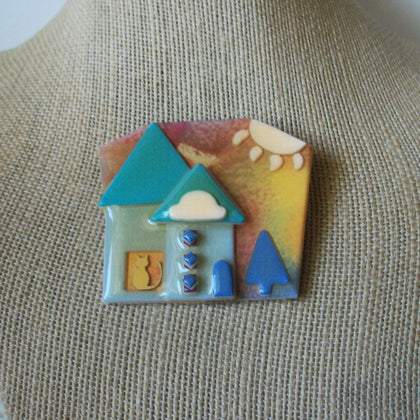 Vintage Lucinda House Pins, Hot Sun Desert Home Little Cute Cat 43017