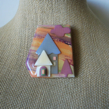 Vintage Lucinda House Pins, Calm Peaceful Mellow Day Happiness 43017