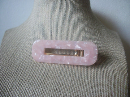Vintage Hair Jewelry, Tortoise, Pink Shimmery Pearly, Gold Tone, 90517