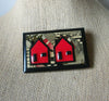 RARE Hard To Find Lucinda House Pins, Red Valentine Twin Houses Love Always Together 021321