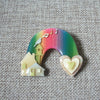 Vintage Lucinda House Pins, RARE Glitter Music Notes Bird House Rainbow 021321